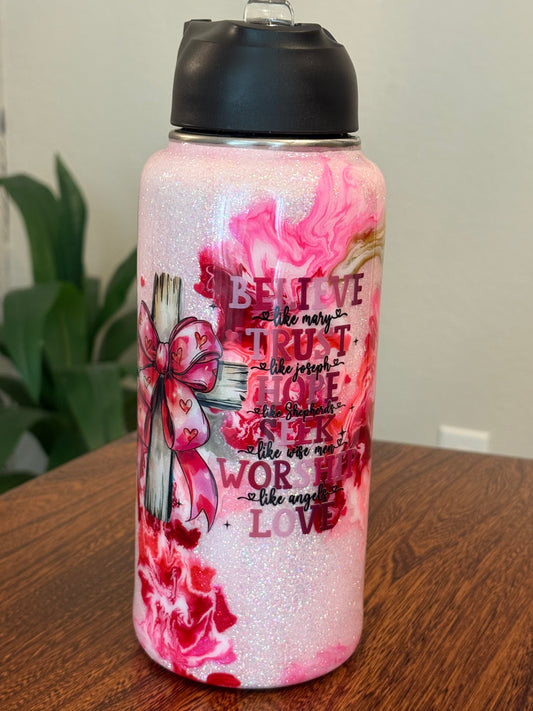32 oz Stainless Steel Hydro with Duo lids