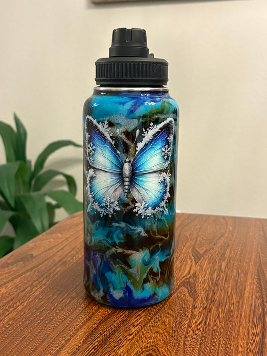 32 oz Stainless Steel Hydro with Duo lids
